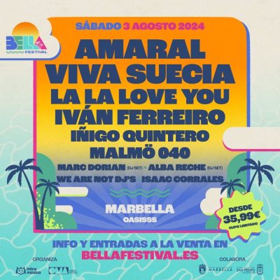 Cartel del Bella Festival de Marbella