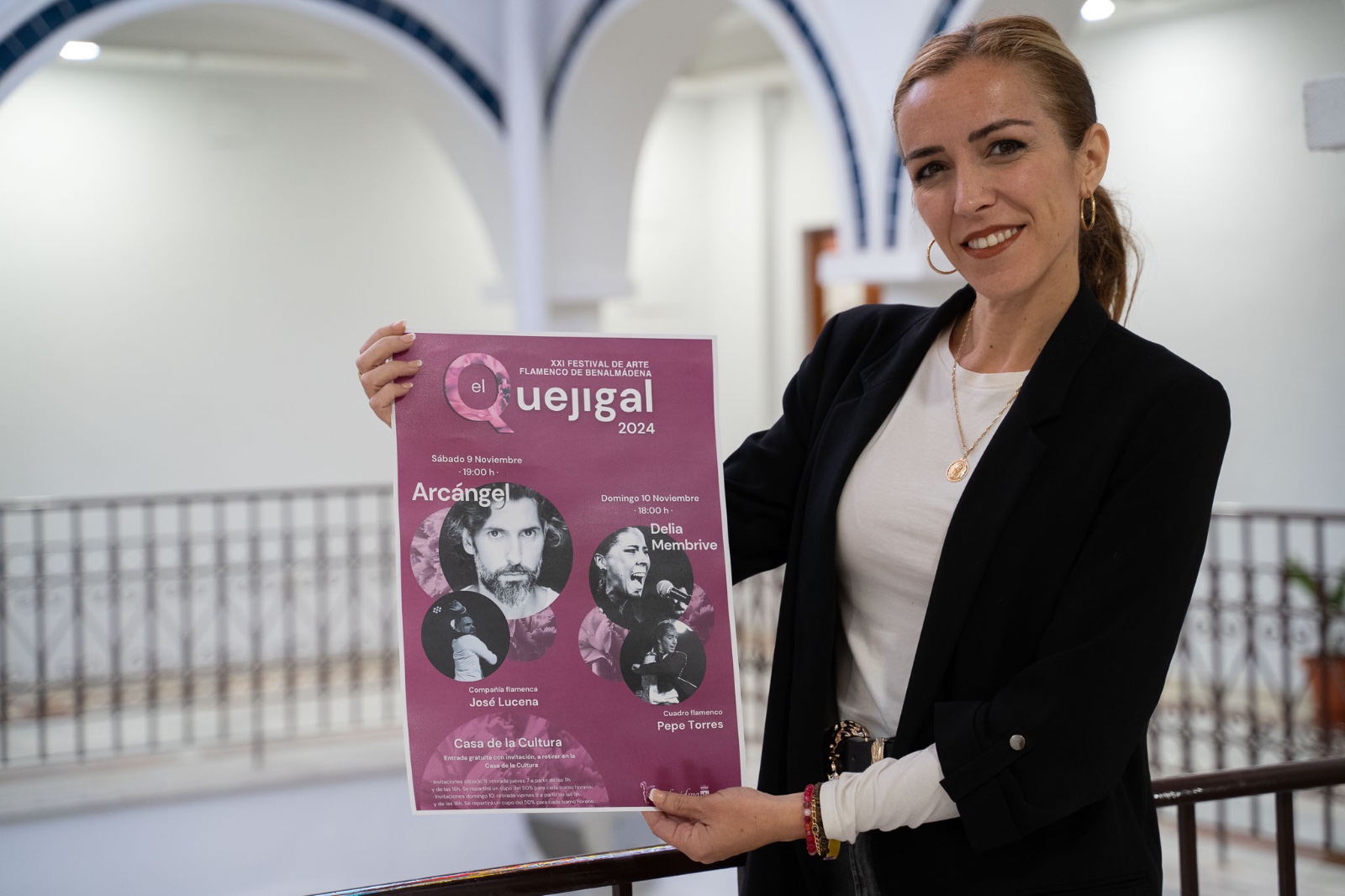 Jesica Trujillo presenta el Festival de Arte Flamenco "El Quejigal"