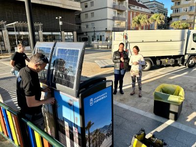 Instalación de papeleras inteligentes en Fuengirola