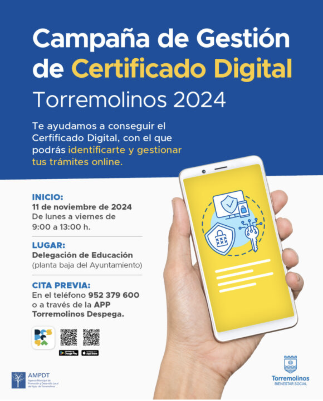 Campaña de gestión del certificado digital en Torremolinos