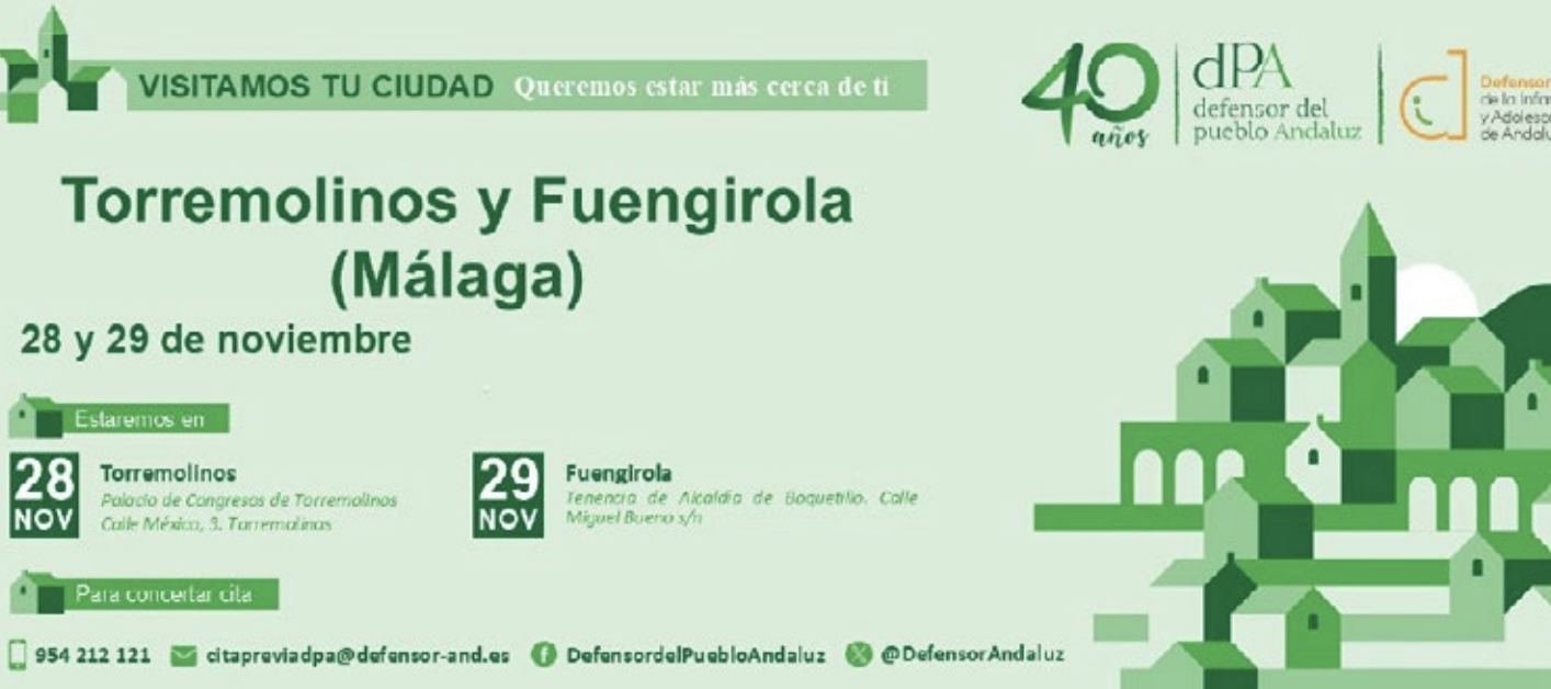 Anuncio de la visita del Defensor del pueblo Andaluz