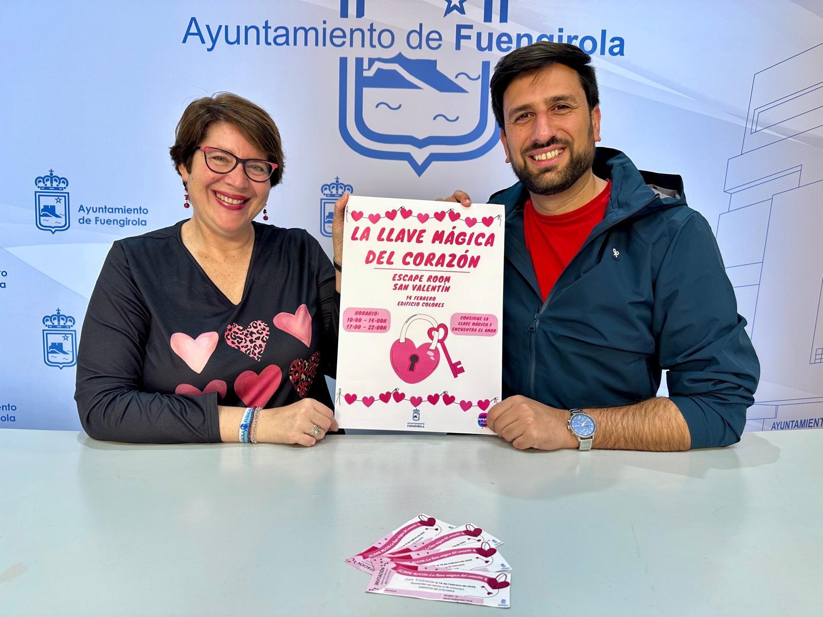 Presentación de escape room de Vive Fuengirola con Amor