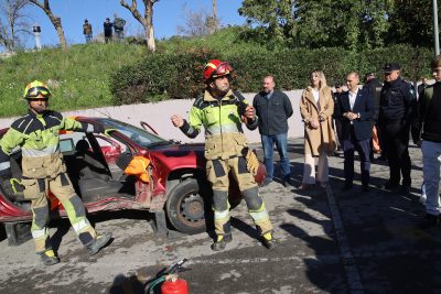 Simulacro en las jornadas de seguridad vial de Benalmádena