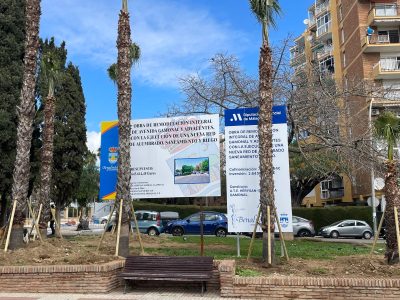 Obras en la Avenida Gamonal de Benalmádena