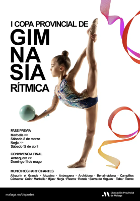 Cartel de la primera Copa Provincial de Gimnasia Rítmica